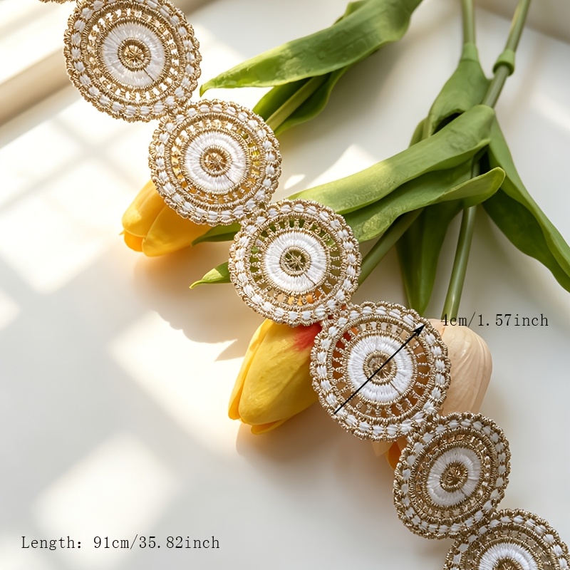 Noble Color-block Embroidered Lace Trim for Garment Accessories